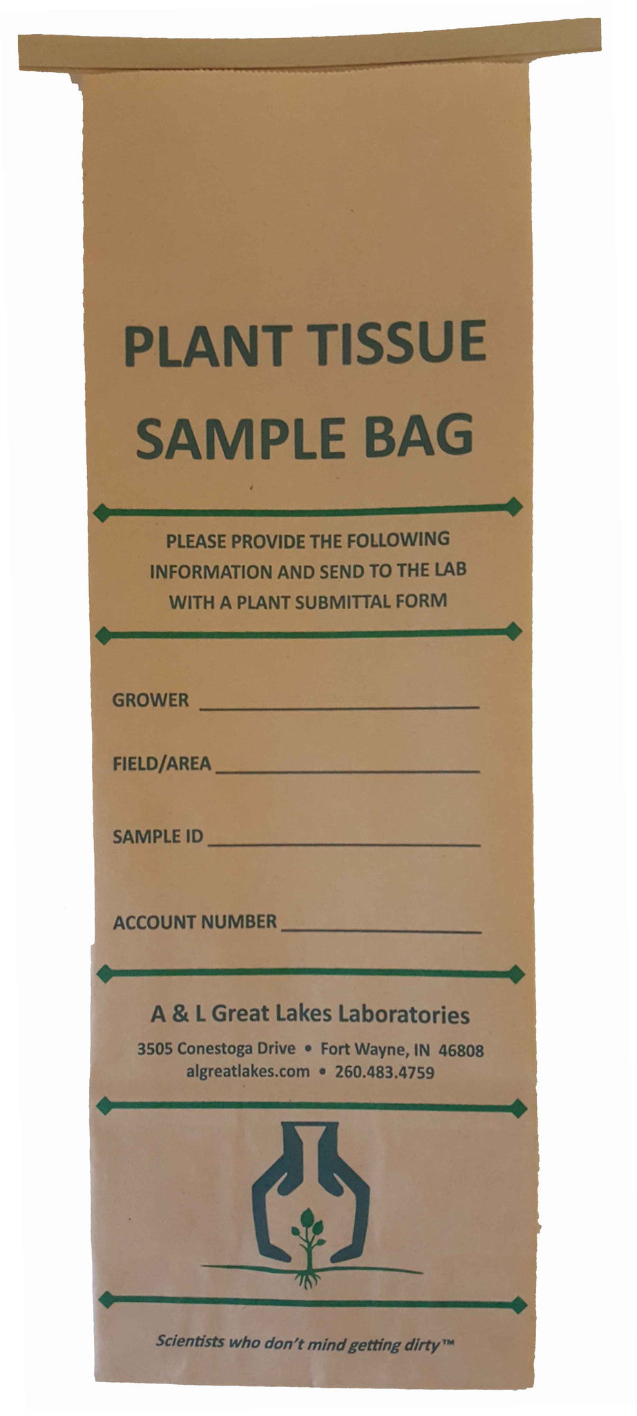 Soil Sample Bag, Pre-Cut - Agvise Laboratories